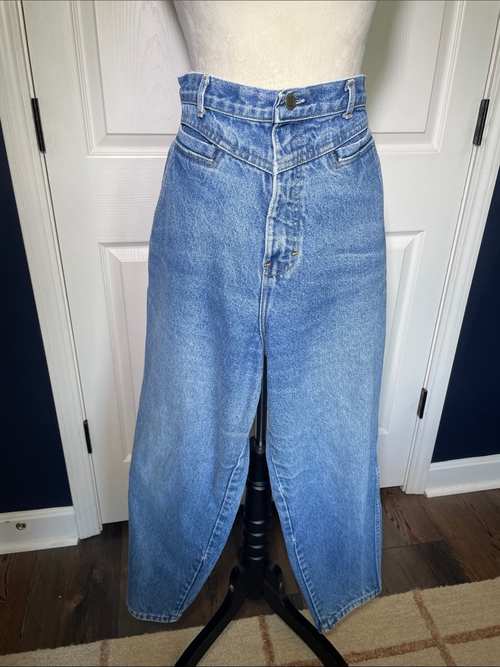 Vintage‎ 80s Bonjour High Rise Western Yoke Tapered Mom Jeans Size 8